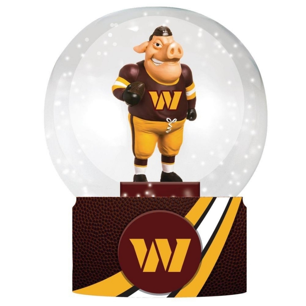 🎄NIB🎄WASHINGTON COMMANDERS NFL Football Pig Snow Globe